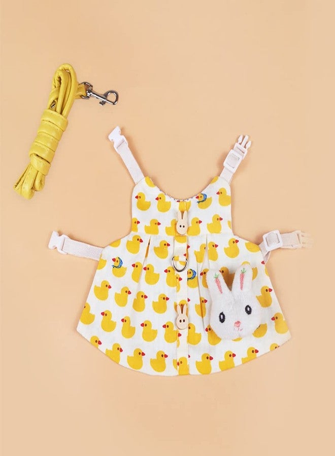 Barn Eleven Rabbit Harness and Leash for Walking Escape Proof - Cute Mesh Breathable Bunny Vest Harness Outdoor Camping Hiking Training - Also Suit for Ferret Kittn Puppy Small Animals (Small) - Image 3